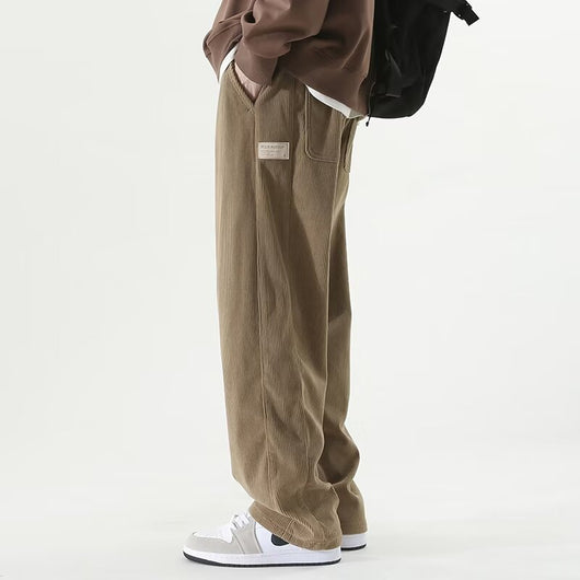 Pantalones Casuales Hombre Otoño Invierno - Corte Recto Pierna Ancha Moda Urbana - Image 8