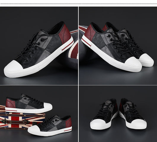 Zapatos de Cuero para Hombre con Contraste de Colores y Suela de Goma - Image 22