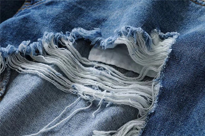 Falda Denim Irregular con Borde Crudo - Image 9