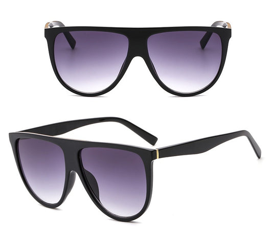 Women's full-frame tortoiseshell sunglasses with gradient purple lenses, shown from front and angled views. - Image 5