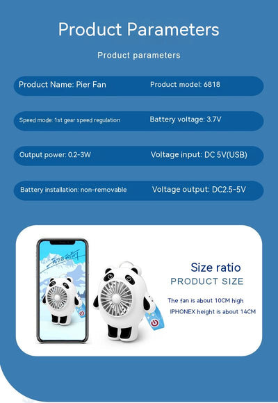 Ventilador Silencioso Recargable USB - Diseño Adorable - Image 10