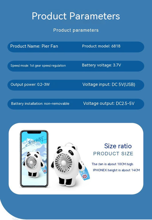 Ventilador Silencioso Recargable USB - Diseño Adorable - Image 10