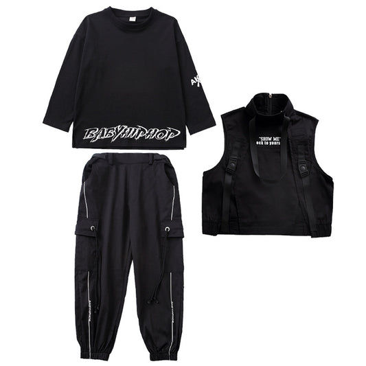 Conjunto Hip-hop Infantil Estilo Urbano Oscuro - Image 2