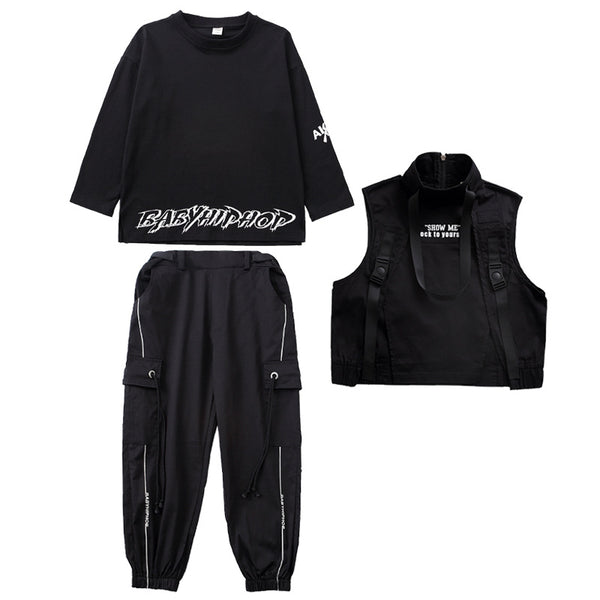 Conjunto Hip-hop Infantil Estilo Urbano Oscuro