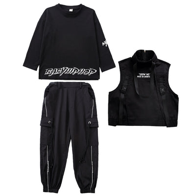 Conjunto Hip-hop Infantil Estilo Urbano Oscuro - Image 2