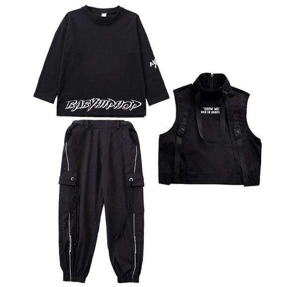 Conjunto Hip-hop Infantil Estilo Urbano Oscuro