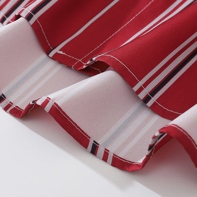 Camisa de Manga Larga con Rayas Contrastantes Estilo Estadounidense para Hombre - Image 17