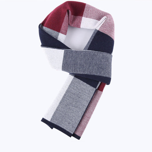 Bufanda de Lana Cuadriculada para Hombre - Calidez y Estilo Casual - Image 10
