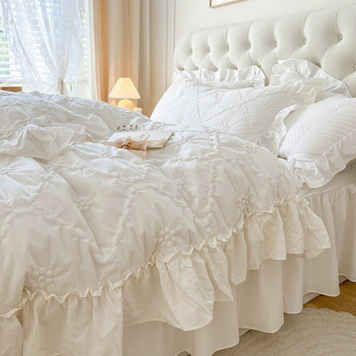 Juego de Cama Algodón Lavado Corazón Romántico - 4 Piezas - Image 2