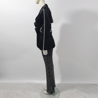 Conjunto de Dos Piezas con Lentejuelas Perladas y Gasa - Image 10