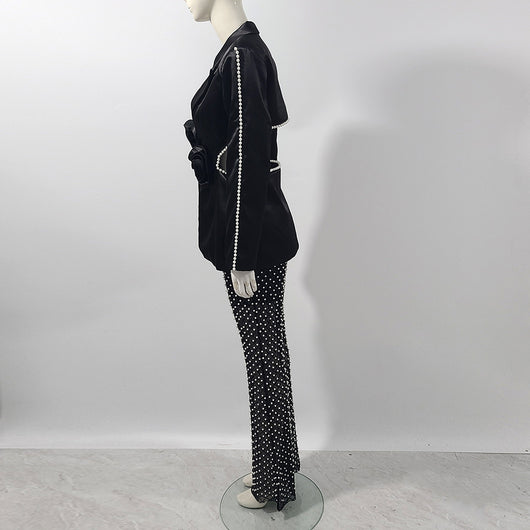 Conjunto de Dos Piezas con Lentejuelas Perladas y Gasa - Image 10