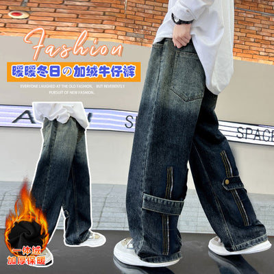 Pantalones Gruesos y Cálidos Estilo Coreano para Niños - Image 10