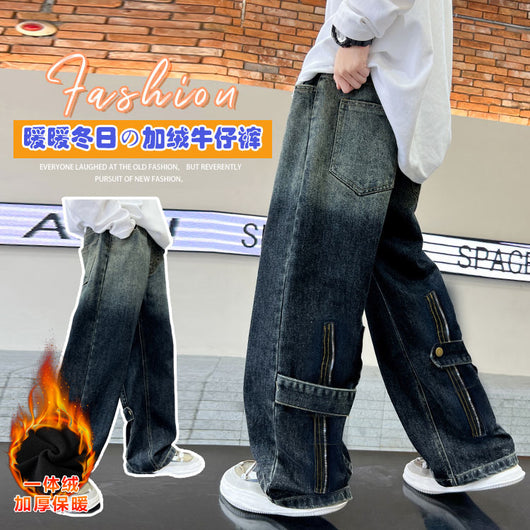 Pantalones Gruesos y Cálidos Estilo Coreano para Niños - Image 10