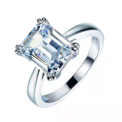 Anillo de Moissanita Esmeralda para Mujer - Diseño Personalidad Fashion - Image 5