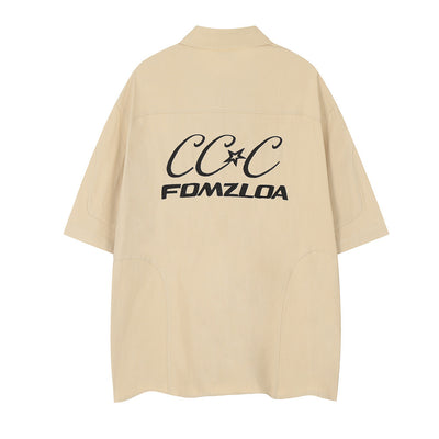 Camisa de Trabajo con Bordado de Letras y Bolsillo - Image 2
