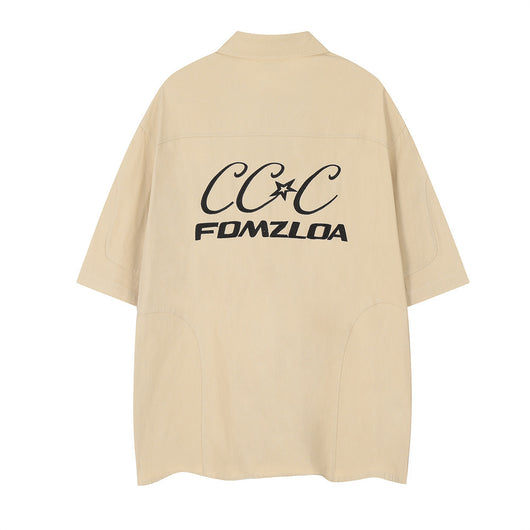Camisa de Trabajo con Bordado de Letras y Bolsillo - Image 2