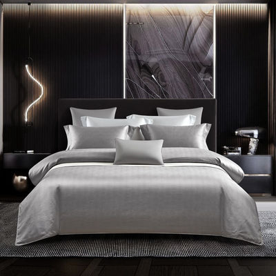 Juego de Cama Algodón Puro Jacquard Europeo 4 Piezas Lujo - Image 7