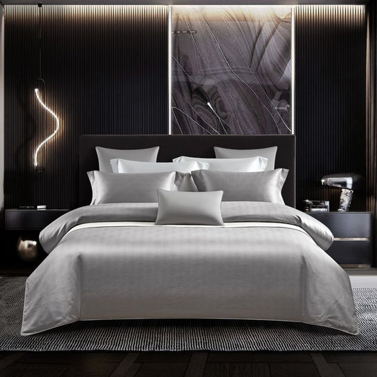 Juego de Cama Algodón Puro Jacquard Europeo 4 Piezas Lujo - Image 7