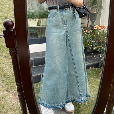 Falda Denim Retro Cintura Alta para Mujer - Image 3