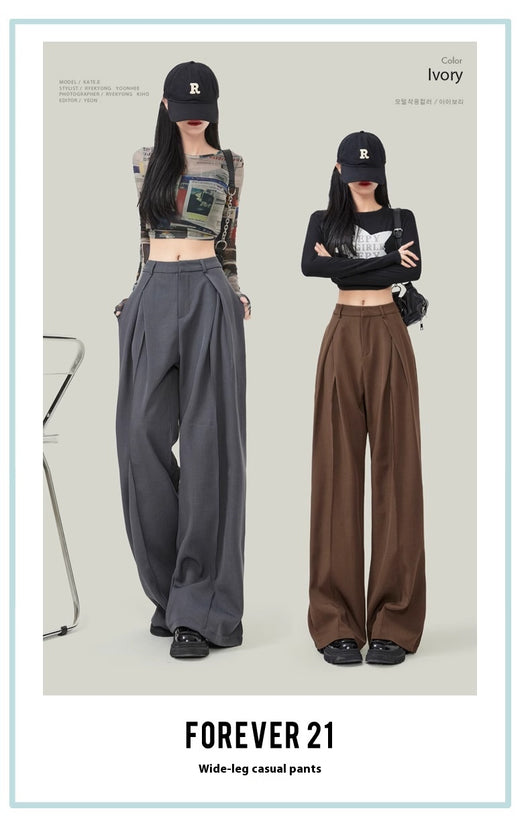 Pantalón Ancho de Tiro Alto Drapeado para Verano - Corte Petite - Image 7