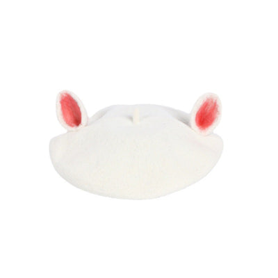 Boina de Lana Artesanal Blanca con Orejas de Gato - Estilo Pintor - Image 10