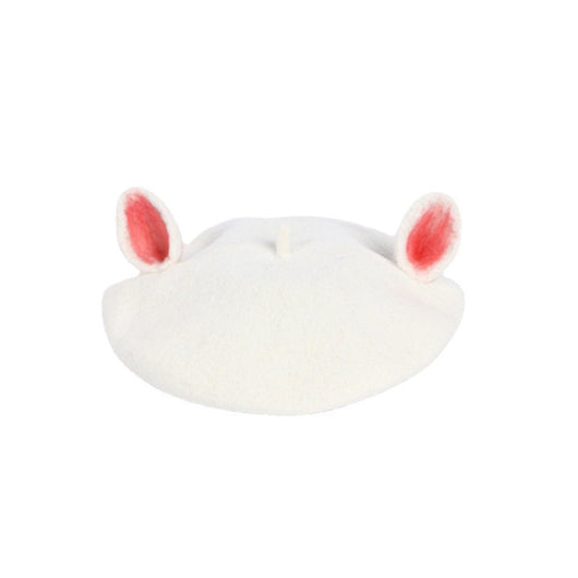 Boina de Lana Artesanal Blanca con Orejas de Gato - Estilo Pintor - Image 10