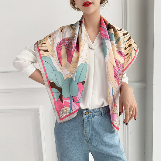 Pañuelos de Seda Estampados para Mujer - Hijab Versátil - Image 28