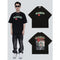Camiseta Hombre Estilo Rap Urbano Retro Rosa Suelta Cuello Redondo