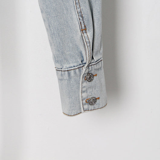 Chaqueta Denim Cropped con Cordones Laterales - Image 11