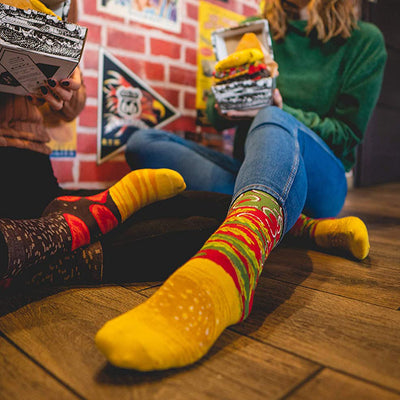 Calcetines Navideños con Forma de Hamburguesa - Algodón para Mujer - Image 6