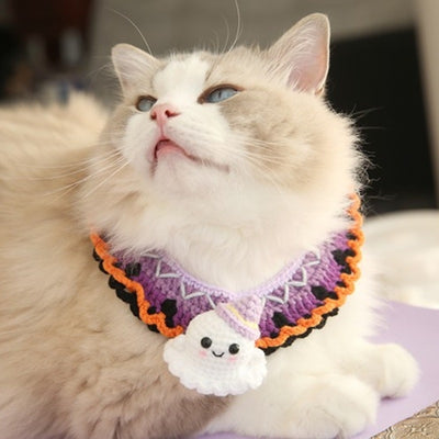Bufanda Triangular de Lana con Estampado de Perros y Gatos - Image 17