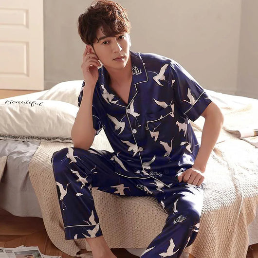 Pijamas de Seda para Parejas - Manga Larga Fresca y Cómoda - Image 16