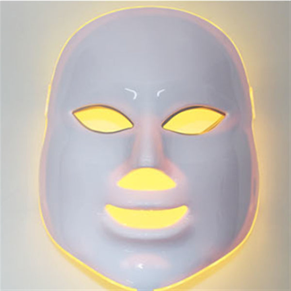 Máscara Facial de Fotones Luz Roja y Púrpura - Dispositivo Antiacné Profesional