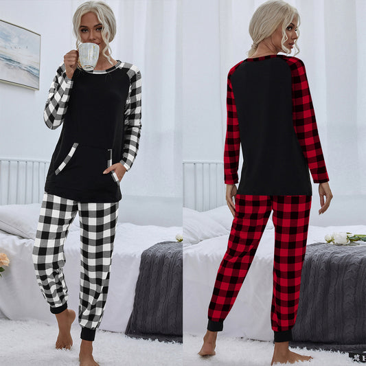 Pijama Navideño Cuadrille para Mujer - Conjunto Cómodo y Elegante