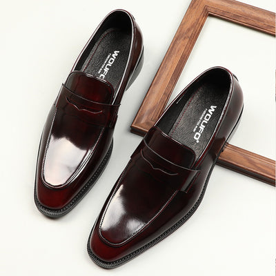 Zapatos Formales de Cuero Charolado con Punta Cuadrada para Hombre - Image 10
