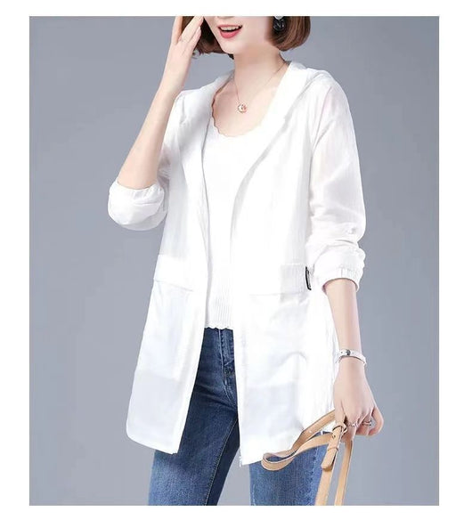 Chaqueta Protectora UV Suelta Talla Grande para Mujer - Image 30