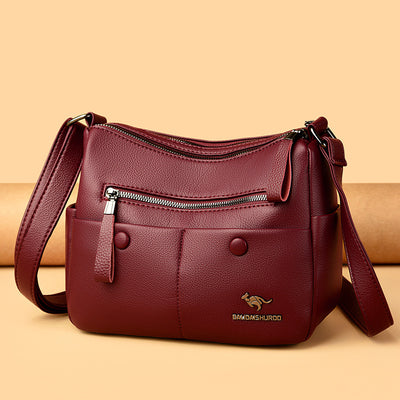 Bolso de Cuero Suave para Mamá - Diseño Minimalista y Versátil