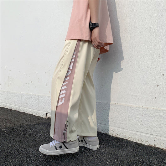 Pantalones Deportivos Estilo Coreano Tendencia Cintura Alta Corte Recto - Image 4