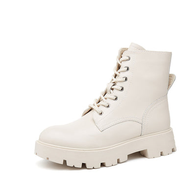 Botas Martin Plataforma Cuero Estilo Británico para Mujer - Image 3