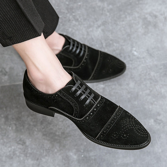 Zapatos de Cuero Grabados Estilo Casual para Hombre