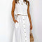 Conjunto de Dos Piezas: Chaleco y Vestido Midi Cuello Redondo Elegante