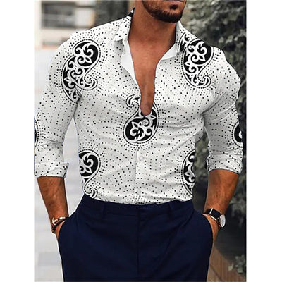 Camisa de Manga Larga con Estampado Degradado 3D - Image 8