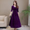 Vestido Elegante Ajustado con Manga Larga y Textura Grabada