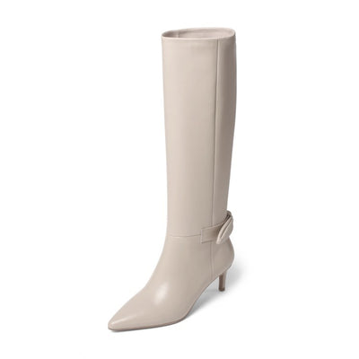 Botas Stiletto con Moño en Cuero Genuino para Mujer - Image 3