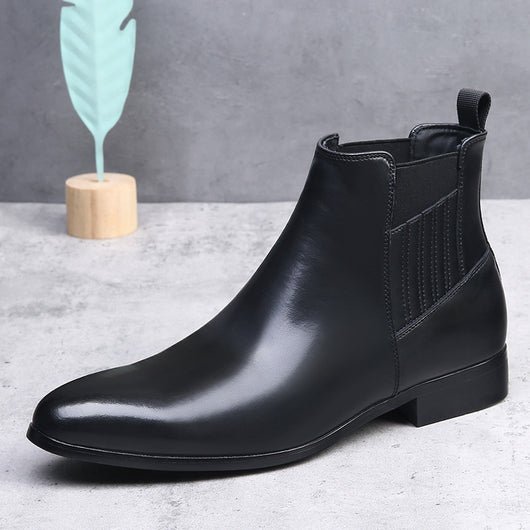 Botas Chelsea Puntiagudas Retro Británicas para Hombre