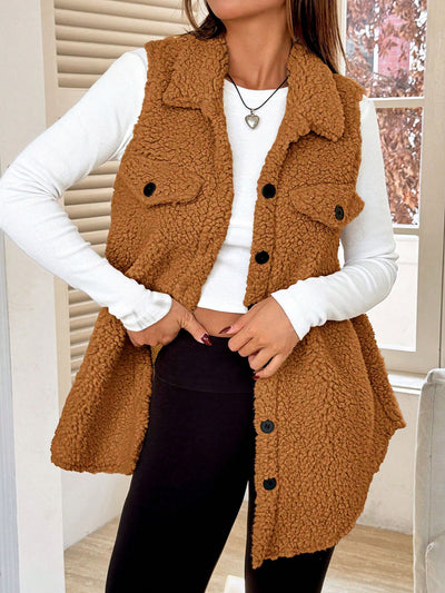 Chaleco Cardigan de Botones Abiertos en Felpa Premium - Image 26