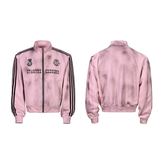 Chaqueta de Cuello Alto Estilo Americano Desgastado para Otoño e Invierno - Image 2