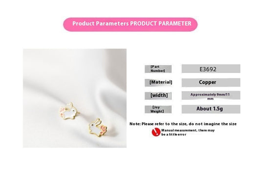 Aretes de Corazón Blanco Conejo Dulce - Diseño Femenino Tierno - Image 6