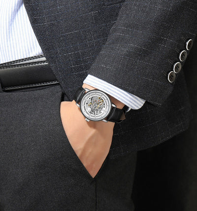 Reloj Mecánico Hombre Estilo Europeo Diseño Calado Elegante - Image 26