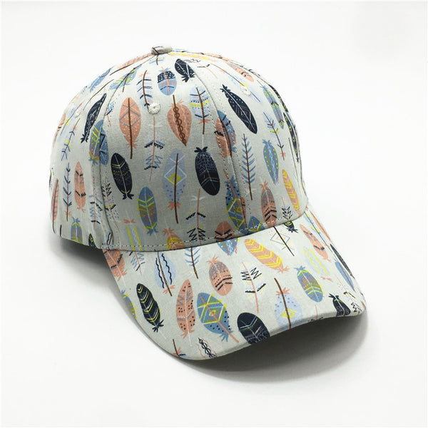 Gorra de Béisbol Estampado Hojas para Mujer - Image 4